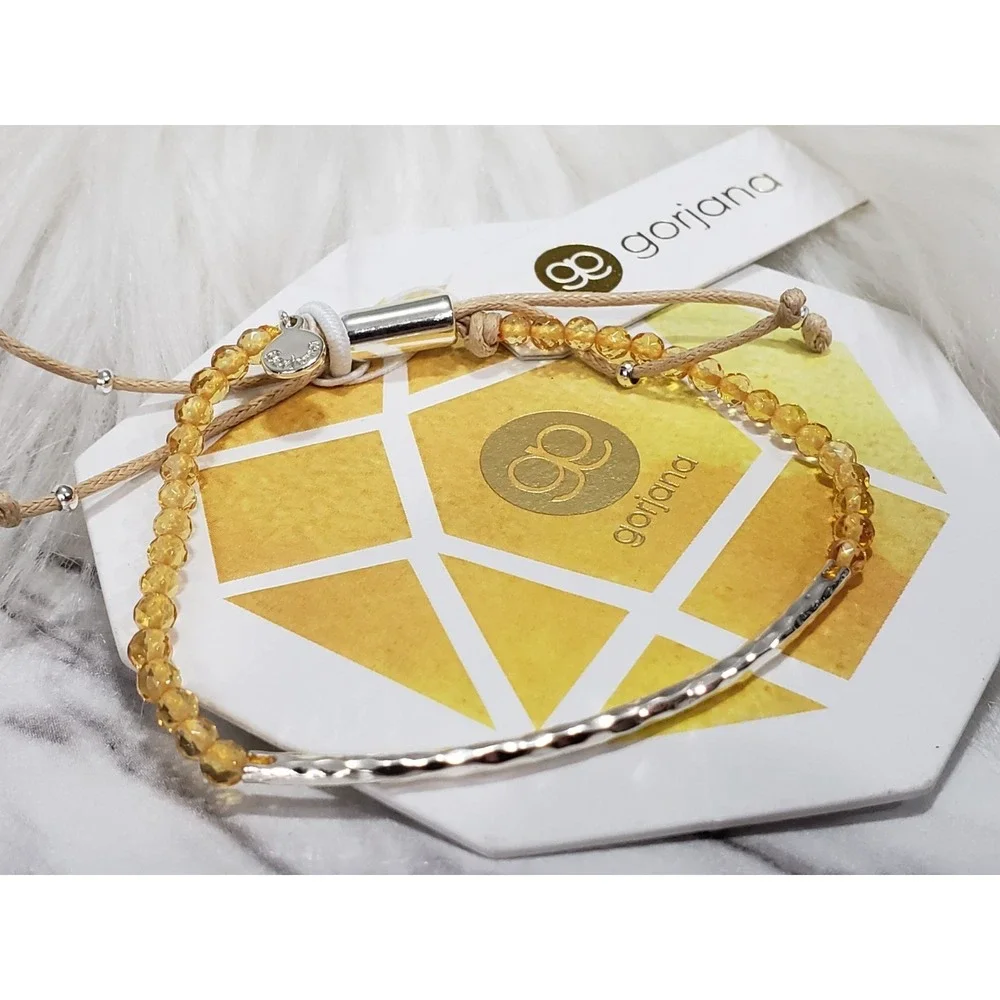 NEW Gorjana Power Gemstone Citrine Bead Bracelet ABUNDANCE